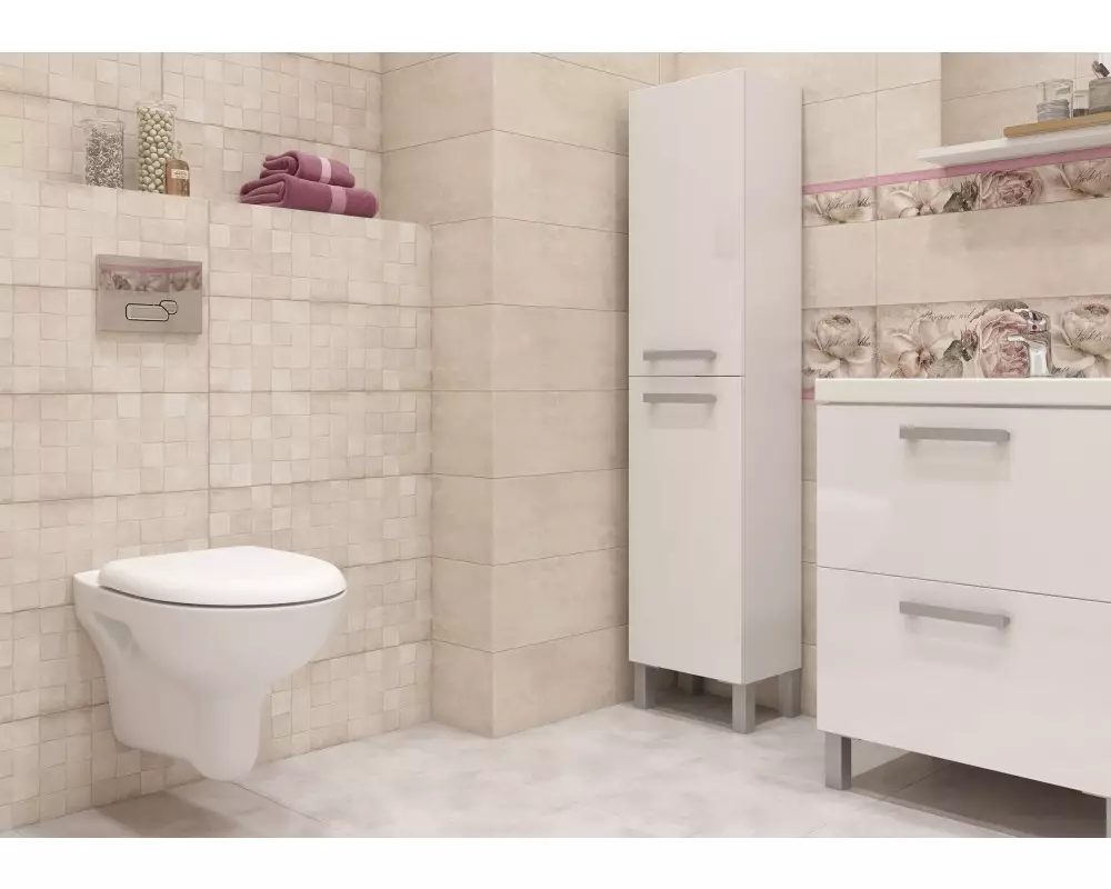 Кнопка ACTIS белая глянцевая стекло