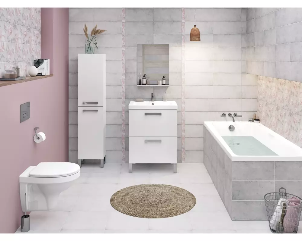 Кнопка ACTIS белая глянцевая стекло