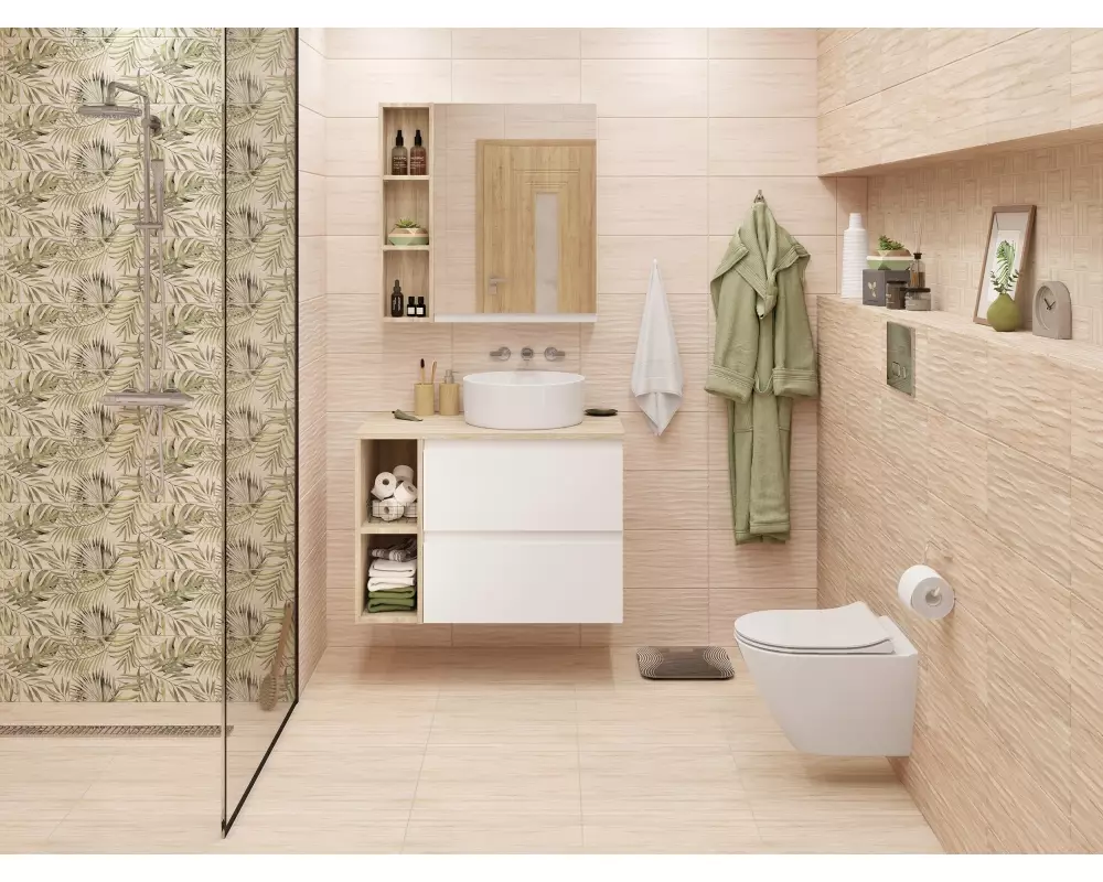 Кнопка INTERA белая глянцевая стекло