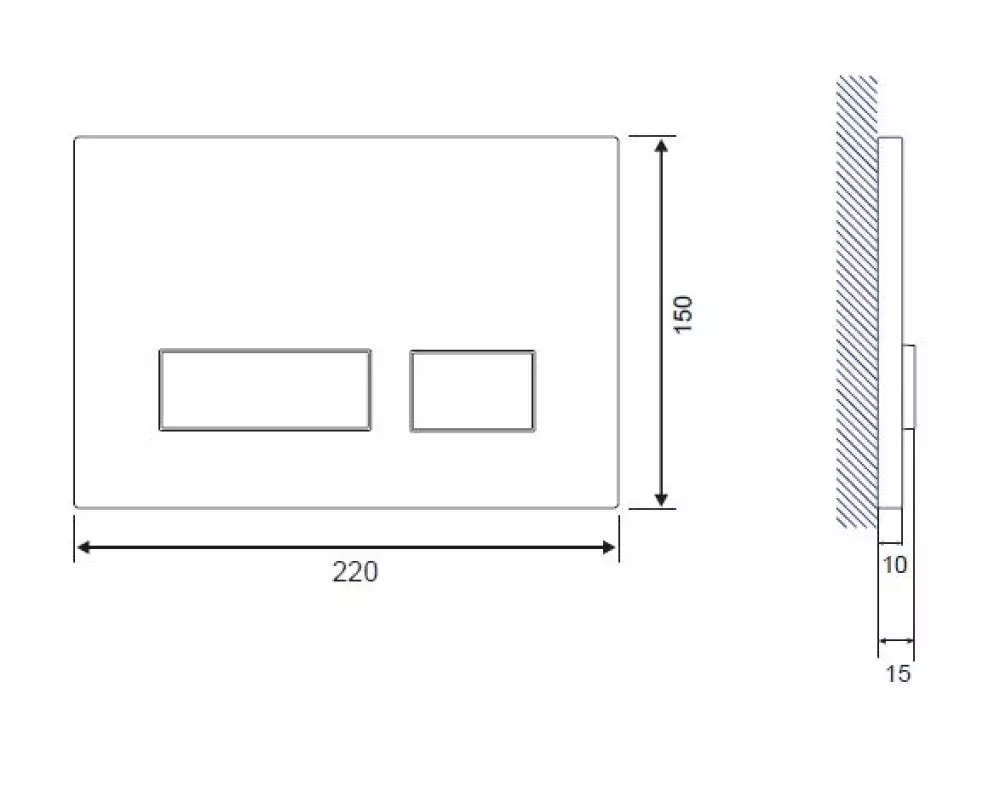 Кнопка MOVI хром матовый