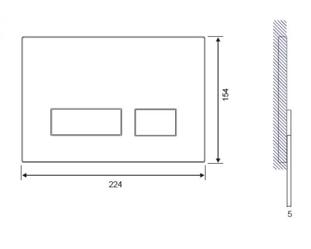 Кнопка MOVI белая глянцевая стекло