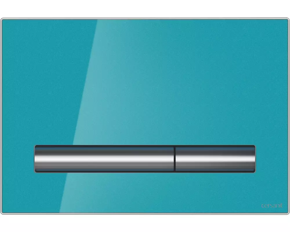 Кнопка PILOT лазурная глянцевая стекло