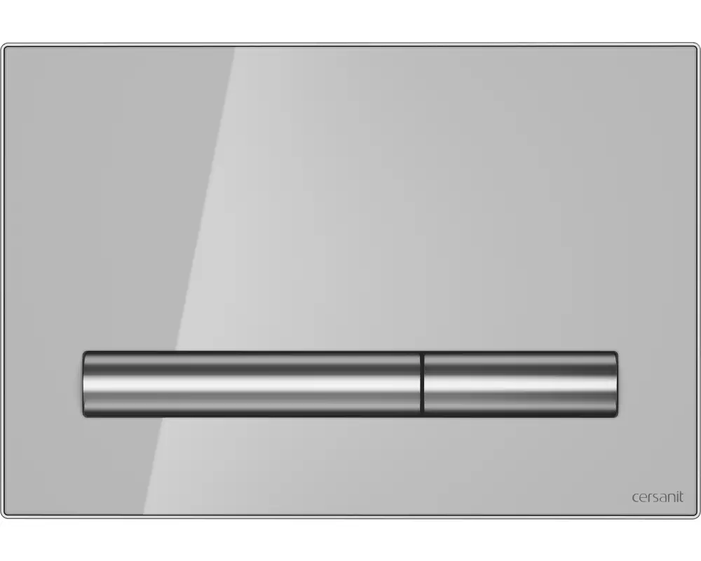 Кнопка PILOT серая глянцевая стекло