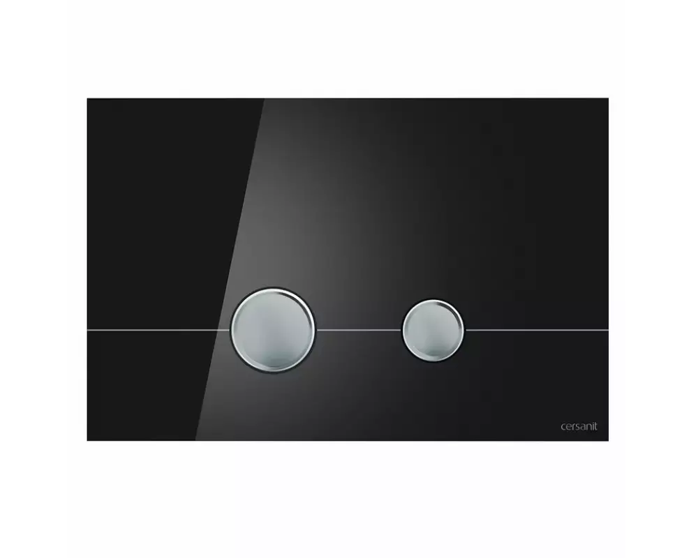 Кнопка STERO черная глянцевая стекло