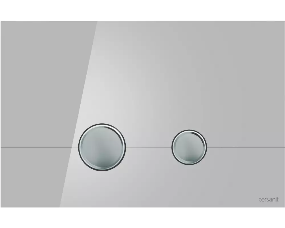 Кнопка STERO серая глянцевая стекло