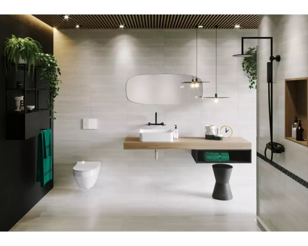 Кнопка ACCENTO CIRCLE пневматическая белая глянцевая стекло