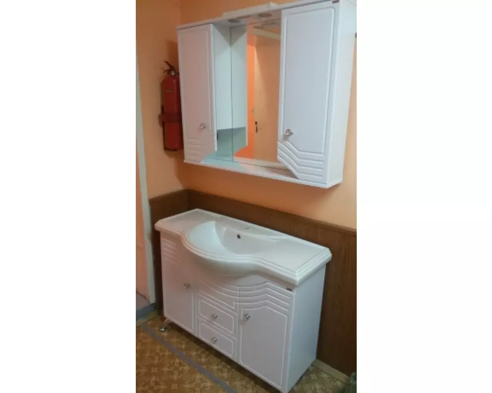 Комплект мебели «Домус-Классик» 1050 2 Ящика (тумба,умывальник ,шкаф зеркальный, Колонна)