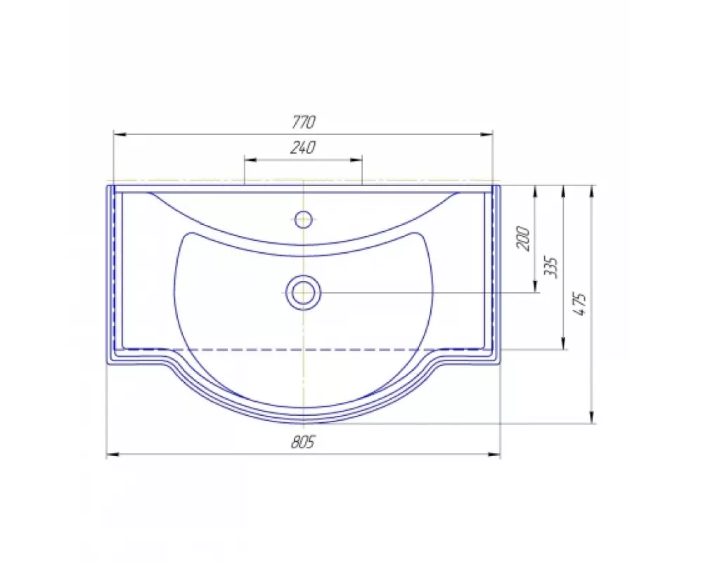 Комплект мебели «Северина-Классик» 800 1 Ящик (тумба,умывальник, шкаф зеркальный,колонна)