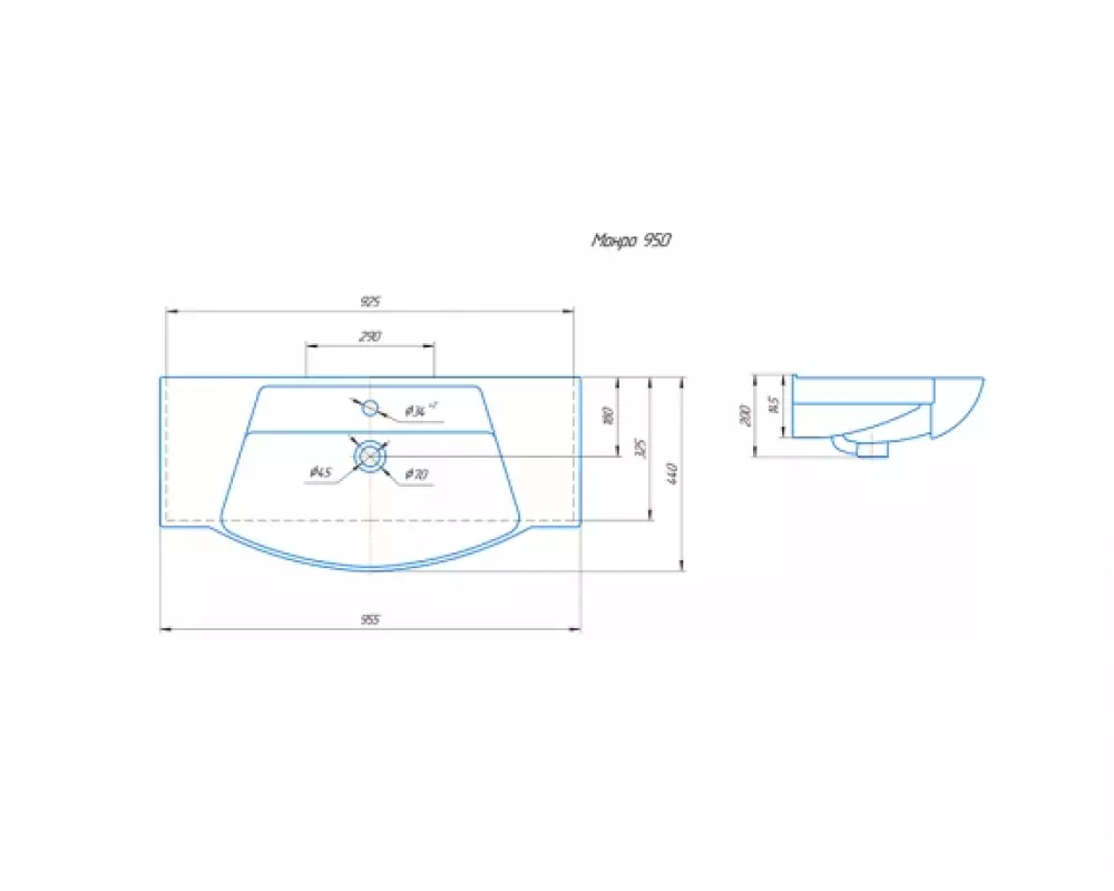 Умывальник «Монро» 950