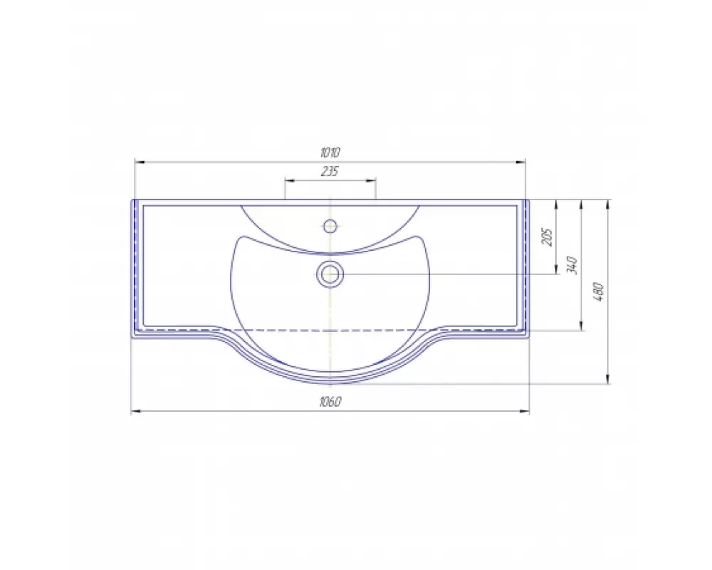 Комплект мебели для ванной комнаты «Классика» 1050 (тумба,раковина Классик,колонна,шкаф зеркальный)  ольха белая