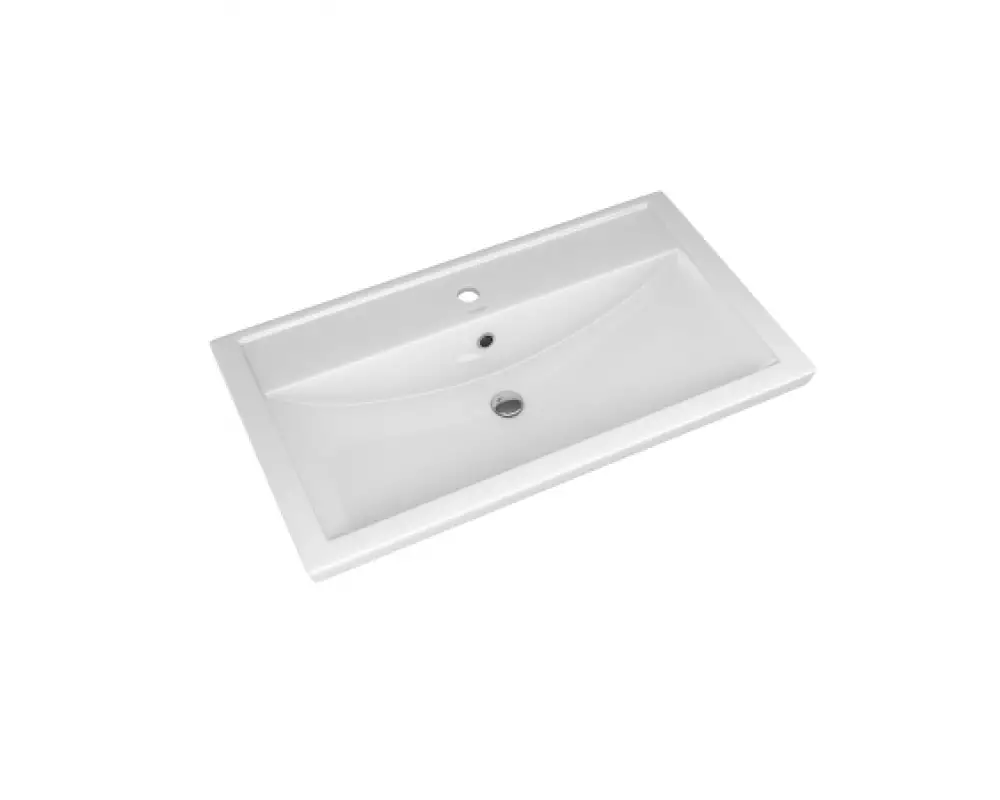 Комплект мебели «Смайл-Фостер» 800 2 Ящика (тумба,умывальник,шкаф зеркальный,колонна с корзиной для белья)