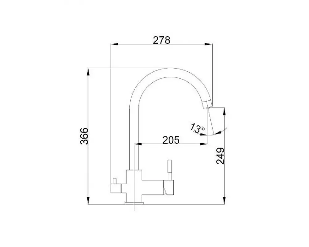 HB76819-7 Смеситель Haiba для кухни с подключением фильтра питьевой воды