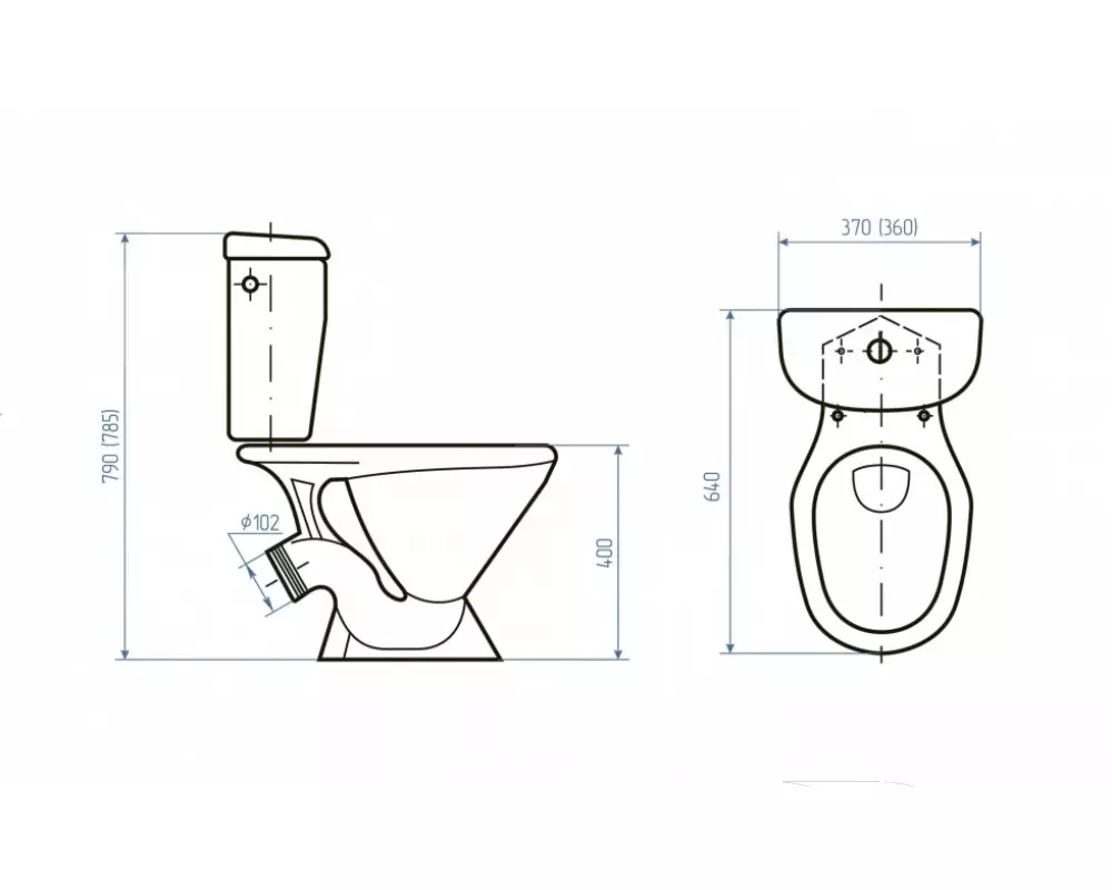 Унитаз-компакт «ЦОП» бачок 04