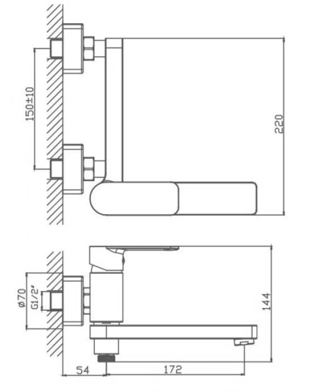 HB60617 Смеситель Haiba для ванны