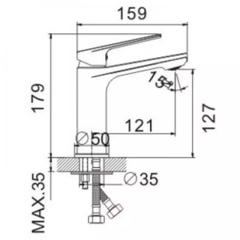 B10533-7 Смеситель Haiba однорычажный для раковины