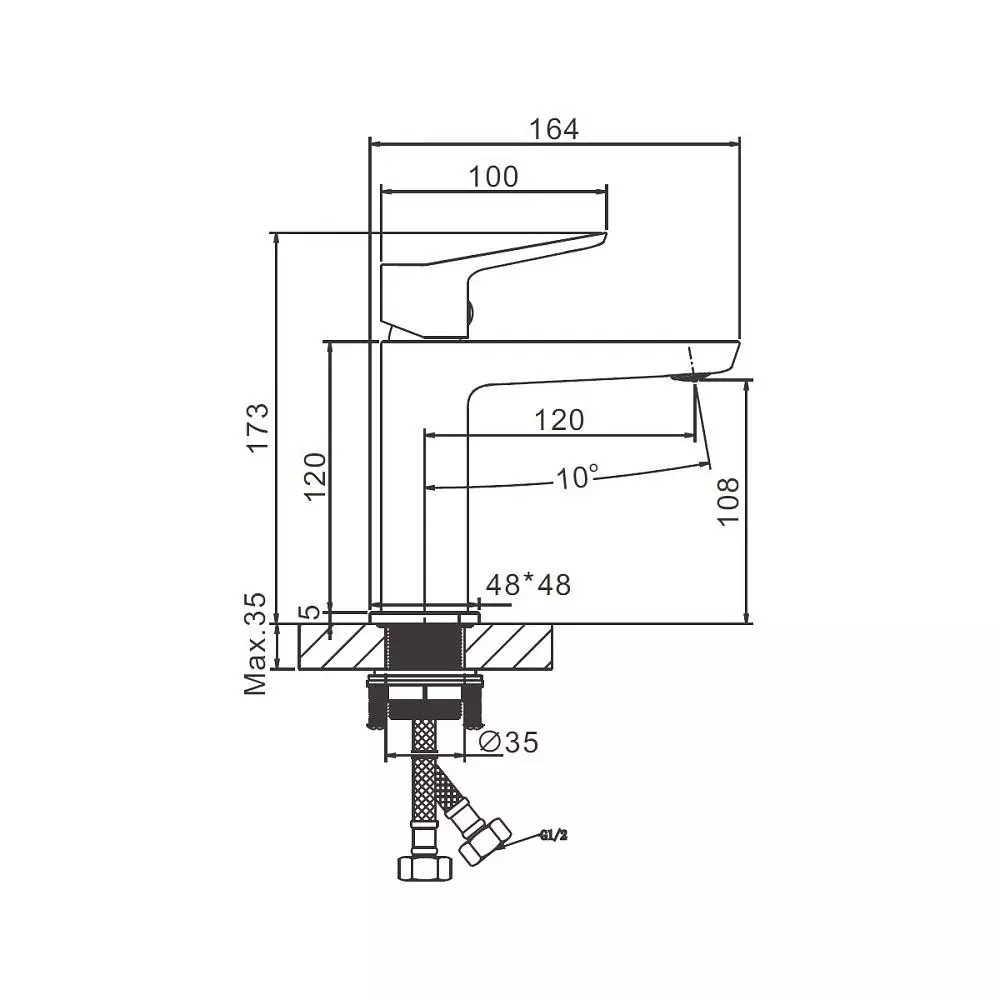B10715 Смеситель BELZ однорычажный для раковины