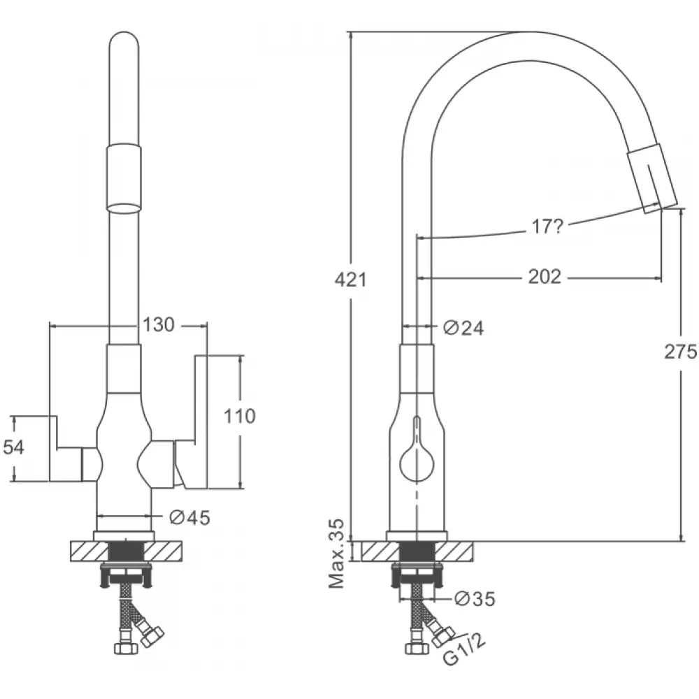 B76814-8 Смеситель с подключением фильтра питьевой воды
