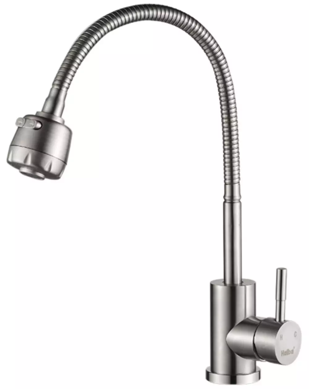 HB73304 Смеситель Haiba для кухни с гайкой гибким изливом