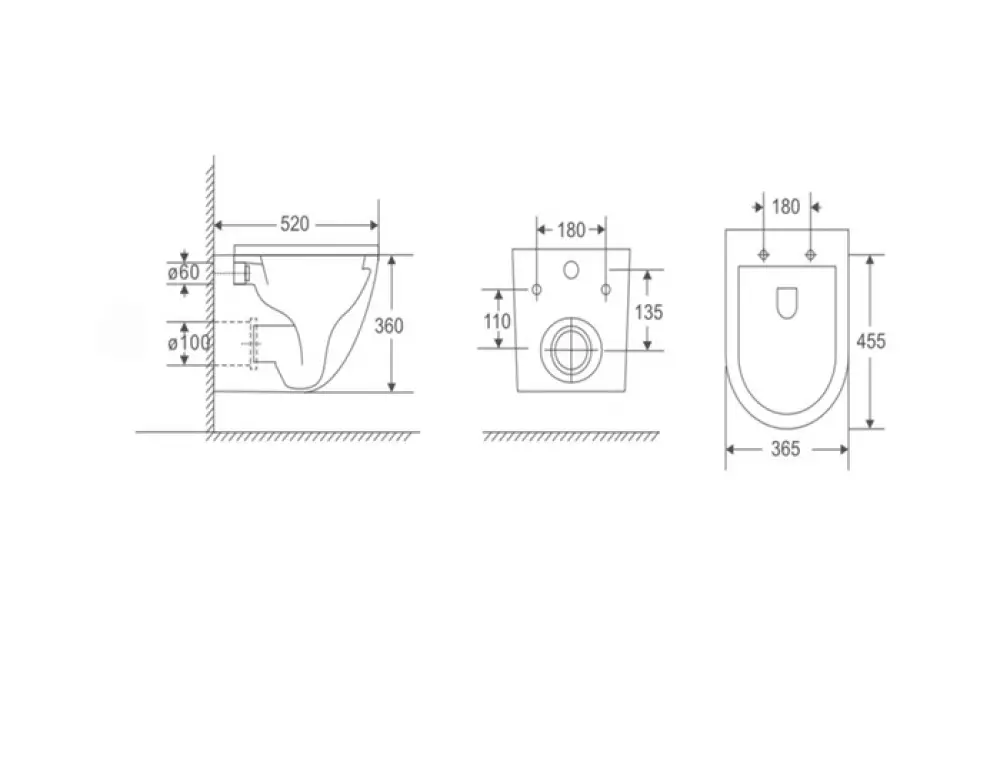 Унитаз подвесной KOLLER POOL ROUND RN-0520-RQ3 Rim