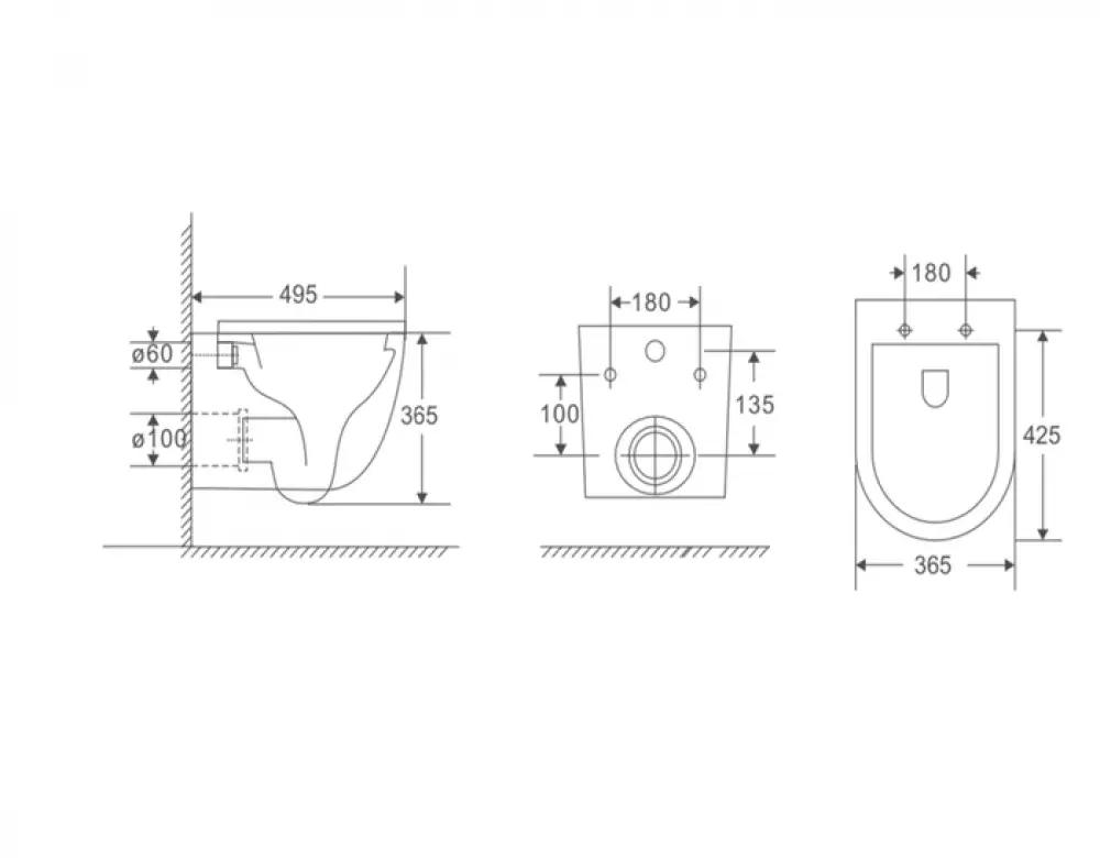 Подвесной унитаз Koller Pool Round RN-0490-RQ3