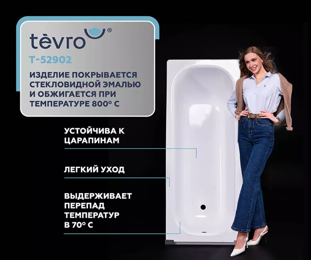 Ванна стальная Tevro Сома 1600х700