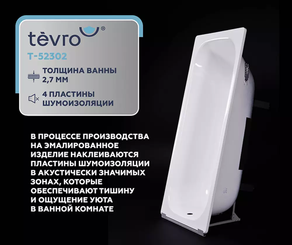 Ванна стальная Tevro Тонда 1500х750