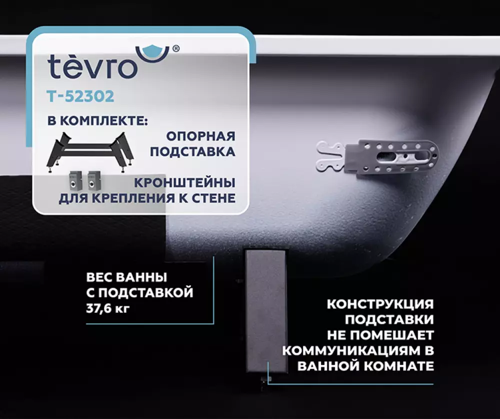 Ванна стальная Tevro Тонда 1500х750