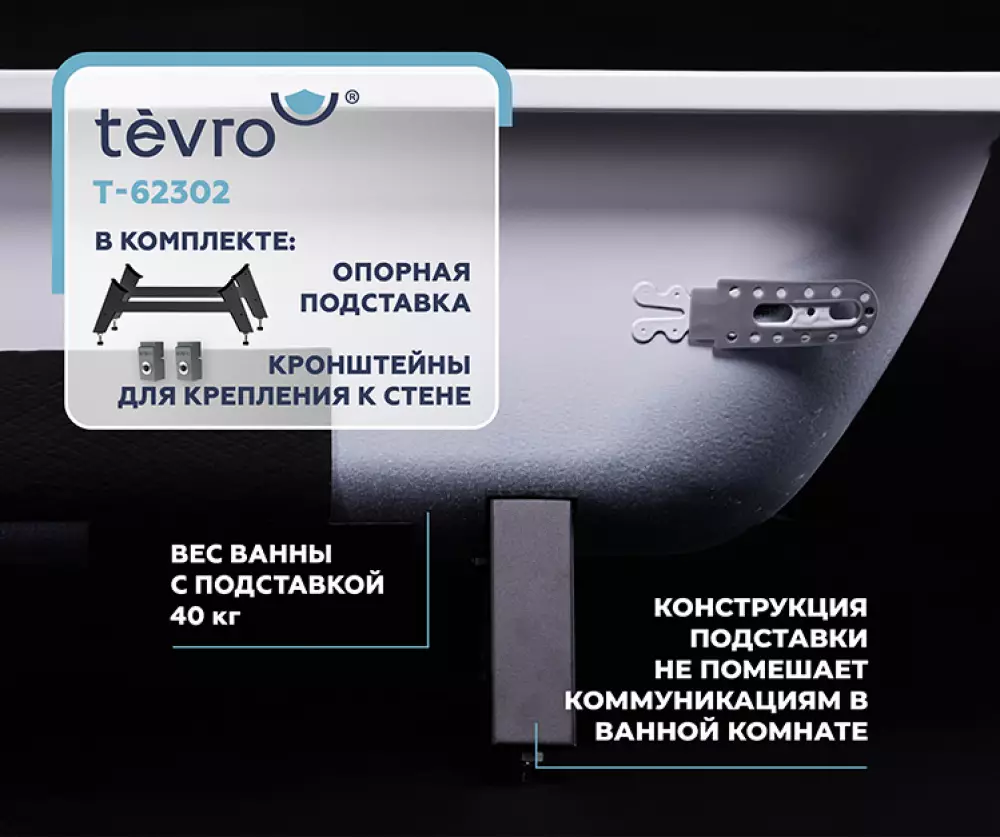 Ванна стальная Tevro Тонда 1600х750